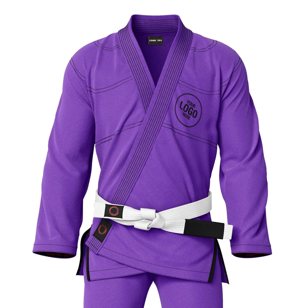Custom Purple with white belt Brazilian Jiu Jitsu gi - Personalised Gi | Combatra