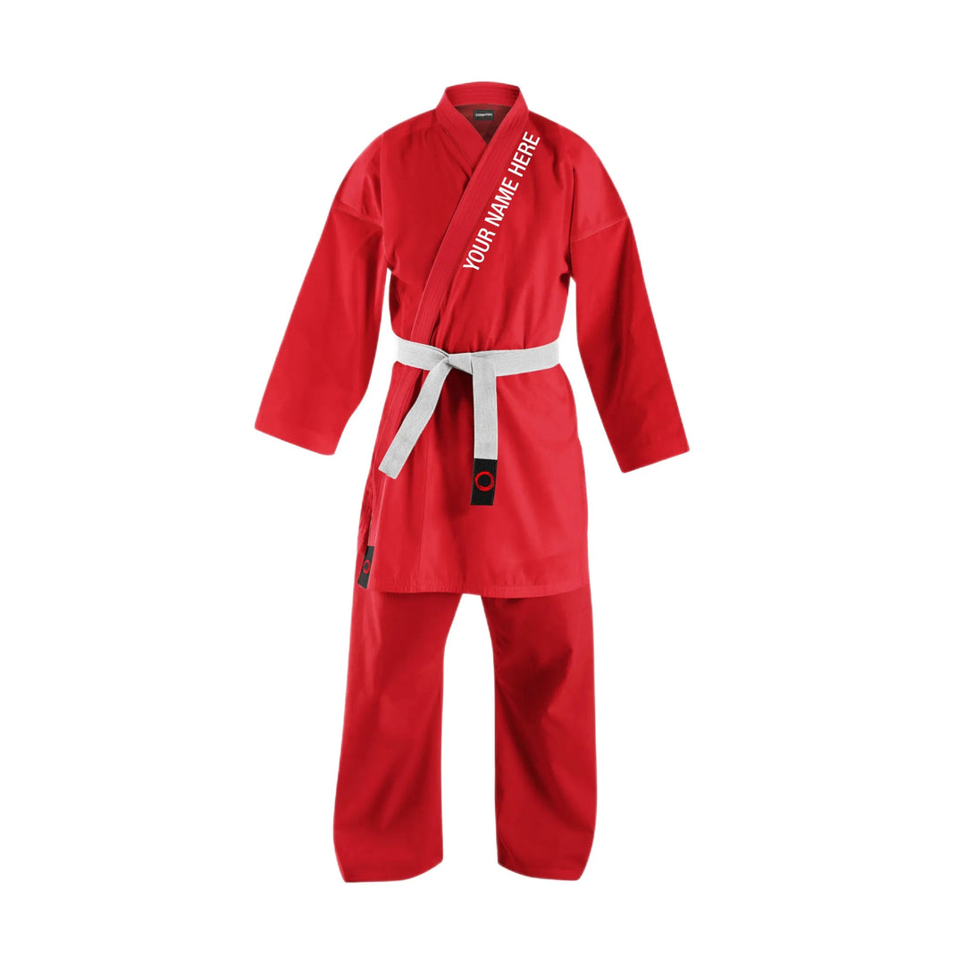 Custom Red 8 oz Lightweight Karate Uniform - Custom Karate Uniform | Combatra