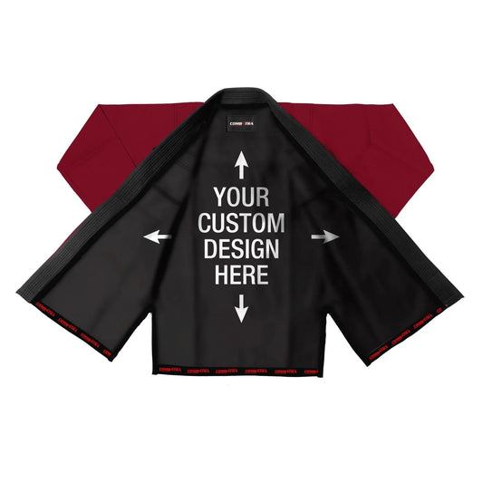 Custom Red with Custom Shirt Brazilian Jiu Jitsu Gi - Personalised Gi | Combatra