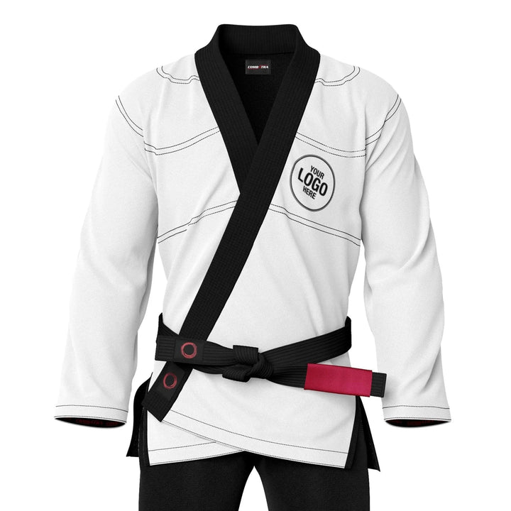 Custom white and black Brazilian Jiu Jitsu Gi - Personalised Gi | Combatra