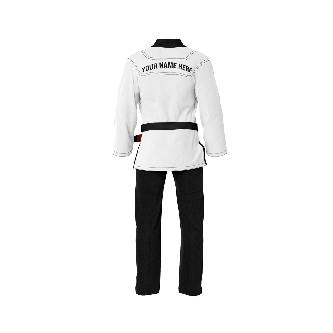 Custom white and black Brazilian Jiu Jitsu Gi - Personalised Gi | Combatra