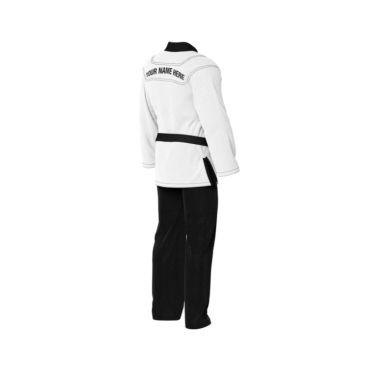 Custom white and black Brazilian Jiu Jitsu Gi - Personalised Gi | Combatra