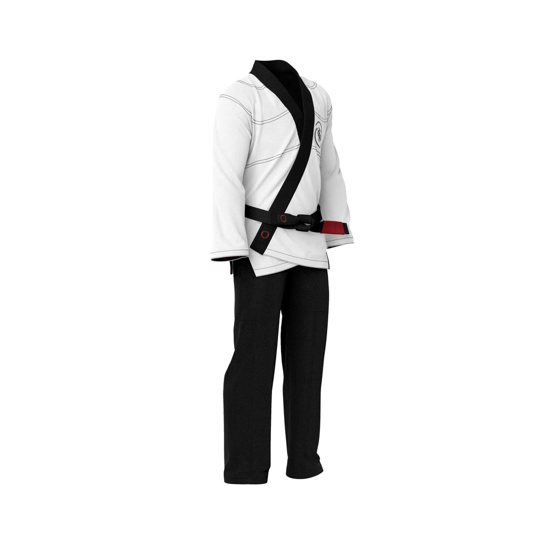 Custom white and black Brazilian Jiu Jitsu Gi - Personalised Gi | Combatra