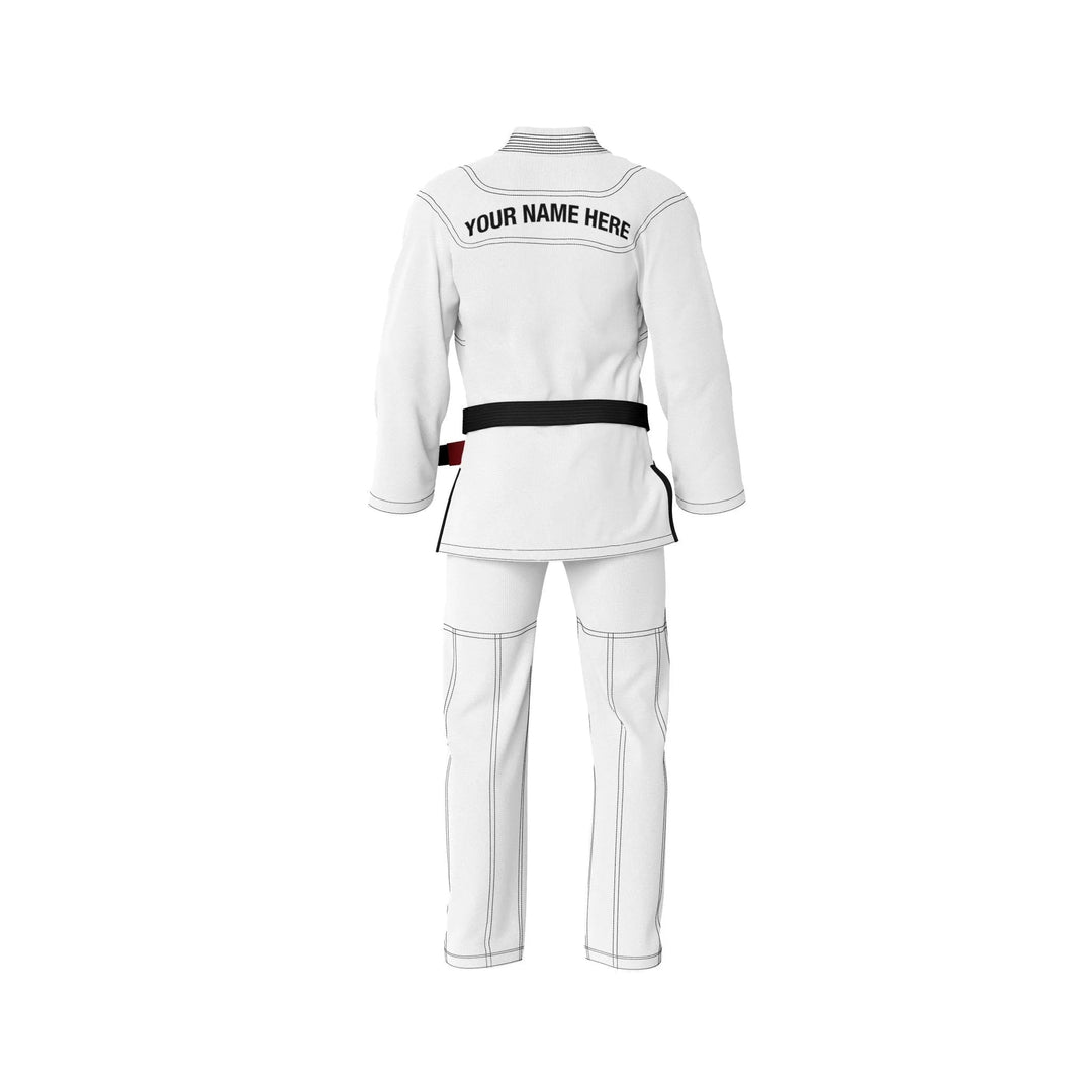 Custom White Brazilian Jiu Jitsu Gi - Personalised Gi | Combatra