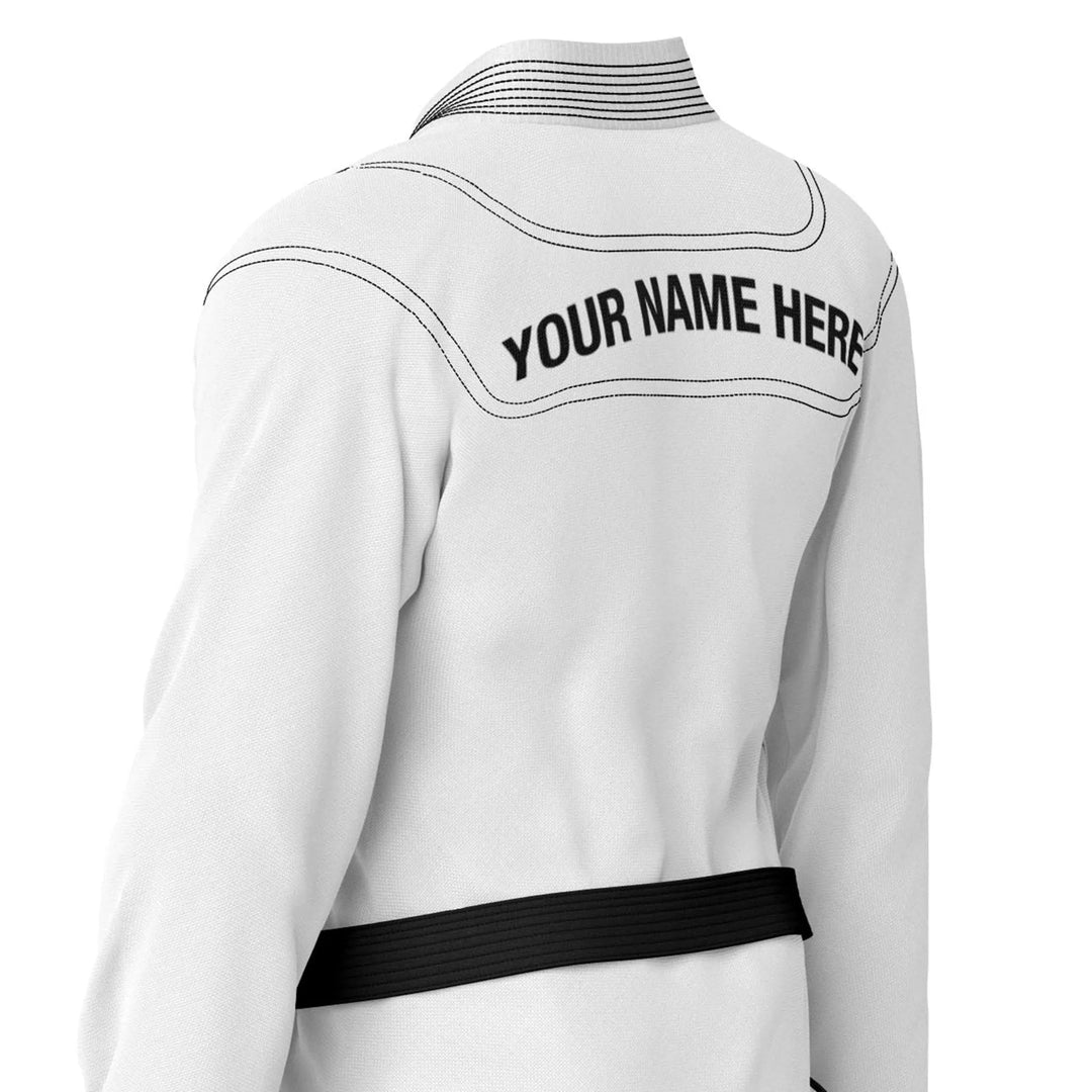 Custom White Brazilian Jiu Jitsu Gi - Personalised Gi | Combatra