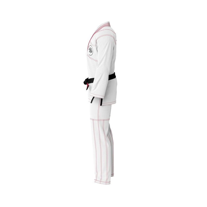 Custom White with Red Threads Brazilian Jiu JItsu gi - Personalised Gi | Combatra