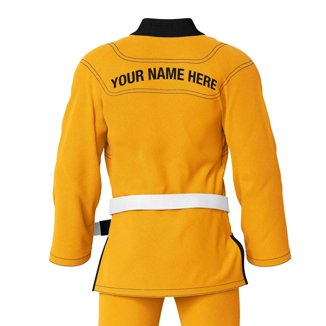 Custom Yellow Brazilian Jiu Jitsu Gi - Personalised Gi | Combatra
