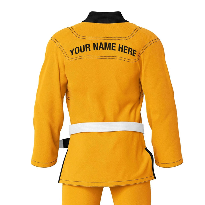 Custom Yellow Brazilian Jiu Jitsu Gi - Personalised Gi | Combatra