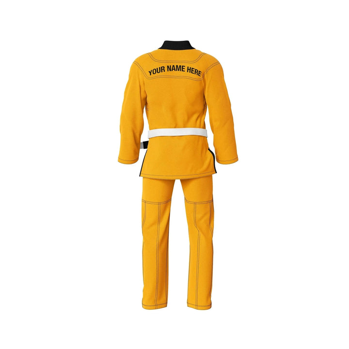Custom Yellow Brazilian Jiu Jitsu Gi - Personalised Gi | Combatra