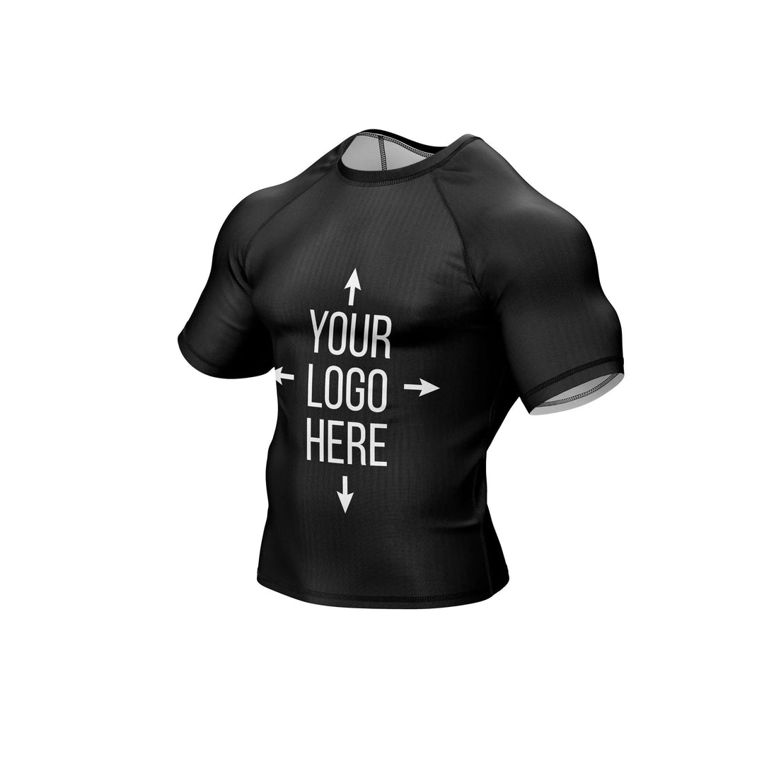 Customizable Black Compression Rash Guard - Ranked Rashguard | Combatra