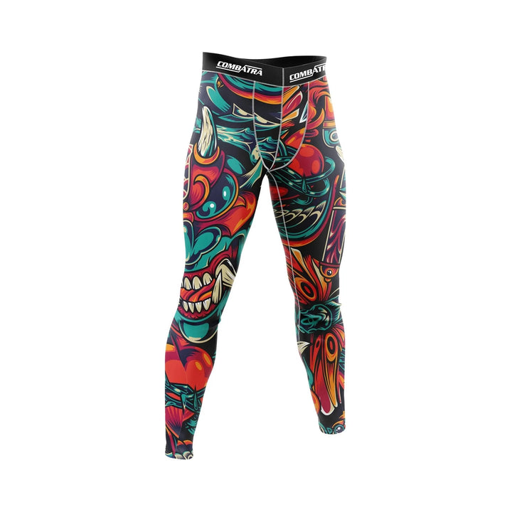 Demon Spirit Graphic Compression Pants - Compression Pants | Combatra