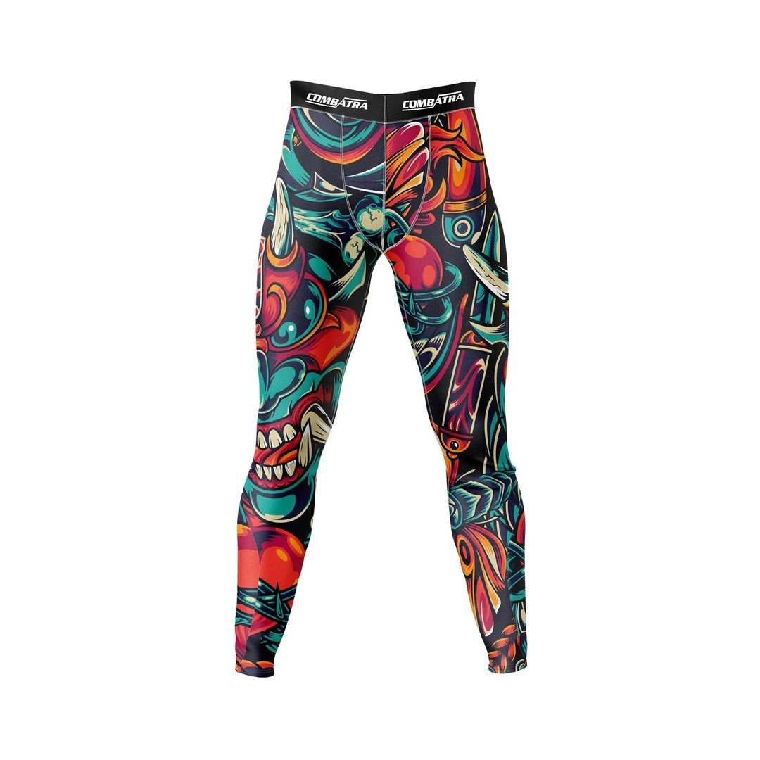 Demon Spirit Graphic Compression Pants - Compression Pants | Combatra
