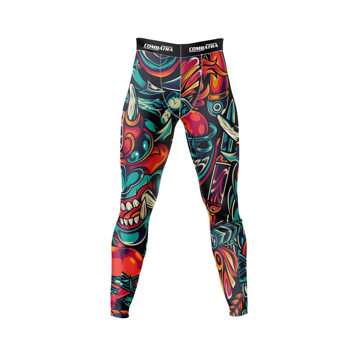 Demon Spirit Graphic Compression Pants - Compression Pants | Combatra