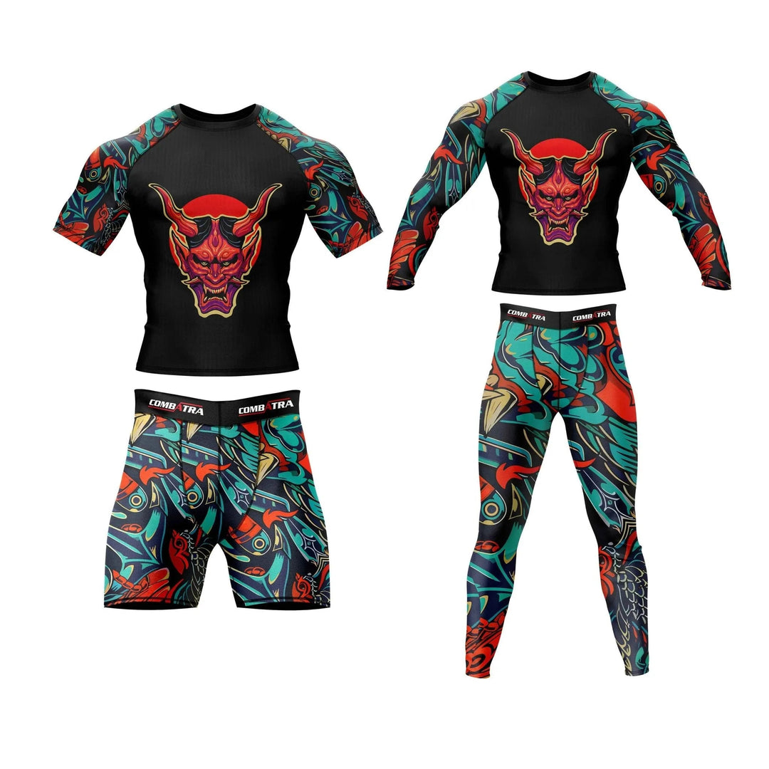 Demon Spirit Graphic Compression Pants - Compression Pants | Combatra