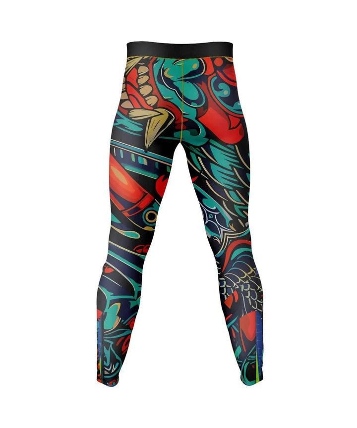 Demon Spirit Graphic Compression Pants - Compression Pants | Combatra