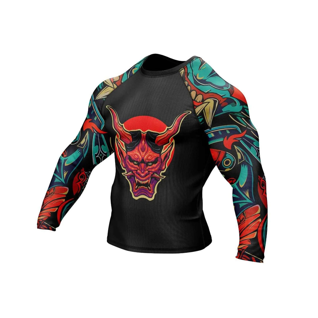 Demon Spirit Graphic Compression Rash Guard - Premium Rashguards | Combatra