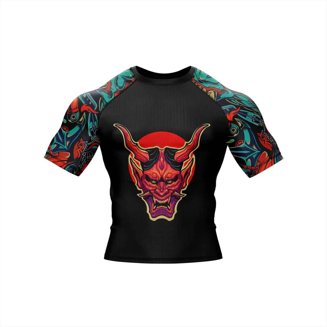 Demon Spirit Graphic Compression Rash Guard - Premium Rashguards | Combatra