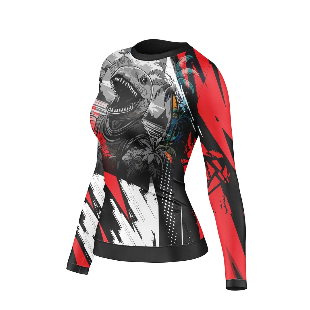 Dino Fury Compression Rash Guard For Women - Premium Rashguards | Combatra
