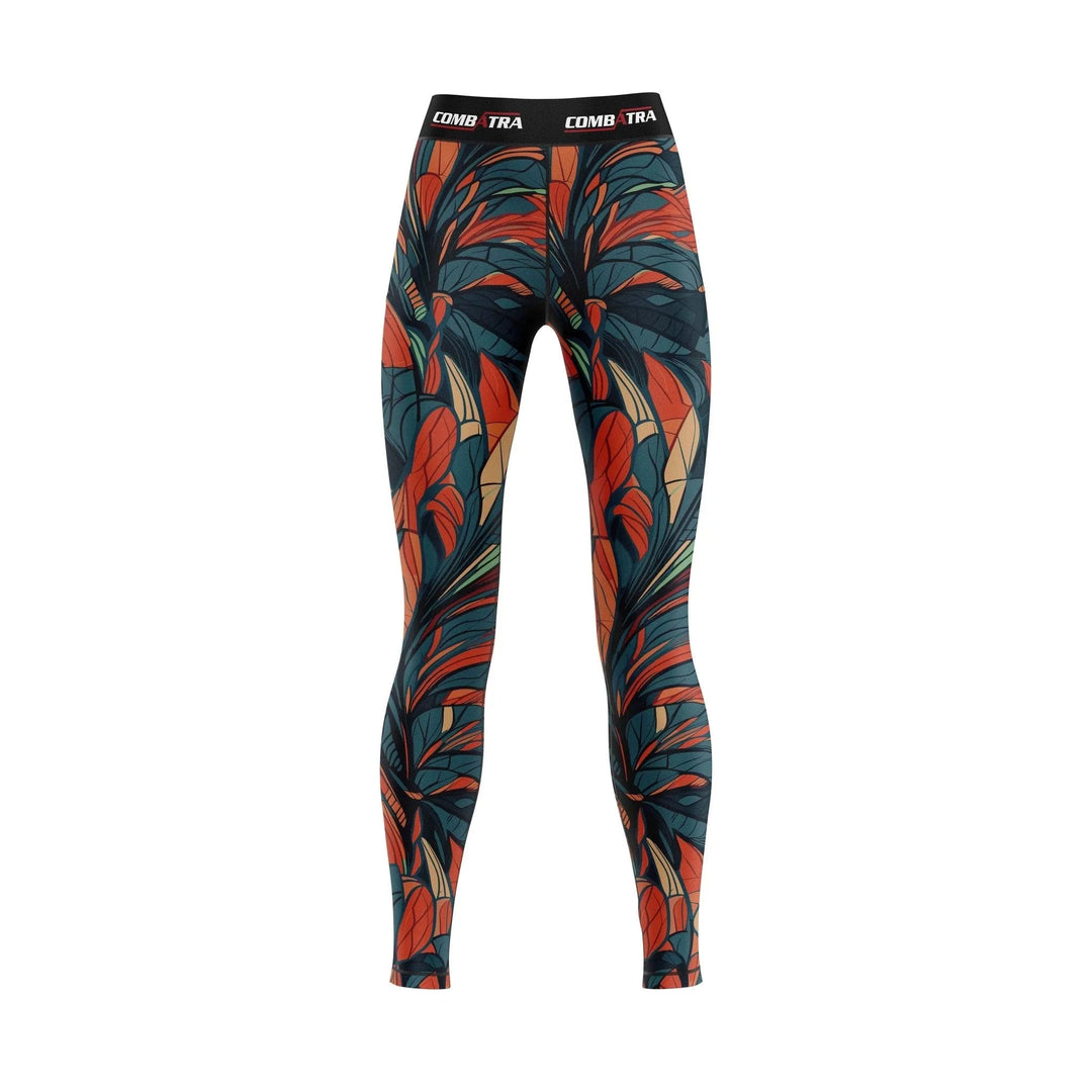 Feather Design Compression Pants For Women - Compression Spats | Combatra