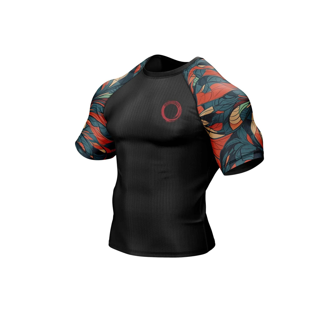 Feather Design Compression Rash Guard - Premium Rashguards | Combatra
