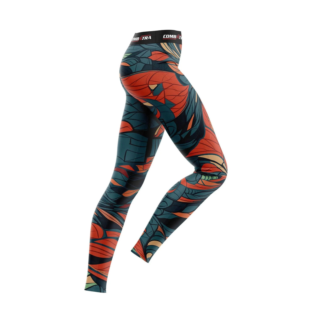Feather Design Compression Spats For Women - Compression Spats | Combatra