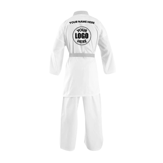 Custom White 10 oz Medium Weight Karate Uniform - Combatra