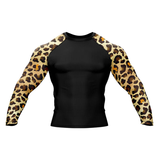 Leopard Rage  Compression Rash Guard - Combatra