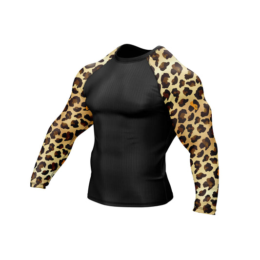 Leopard Rage  Compression Rash Guard - Combatra