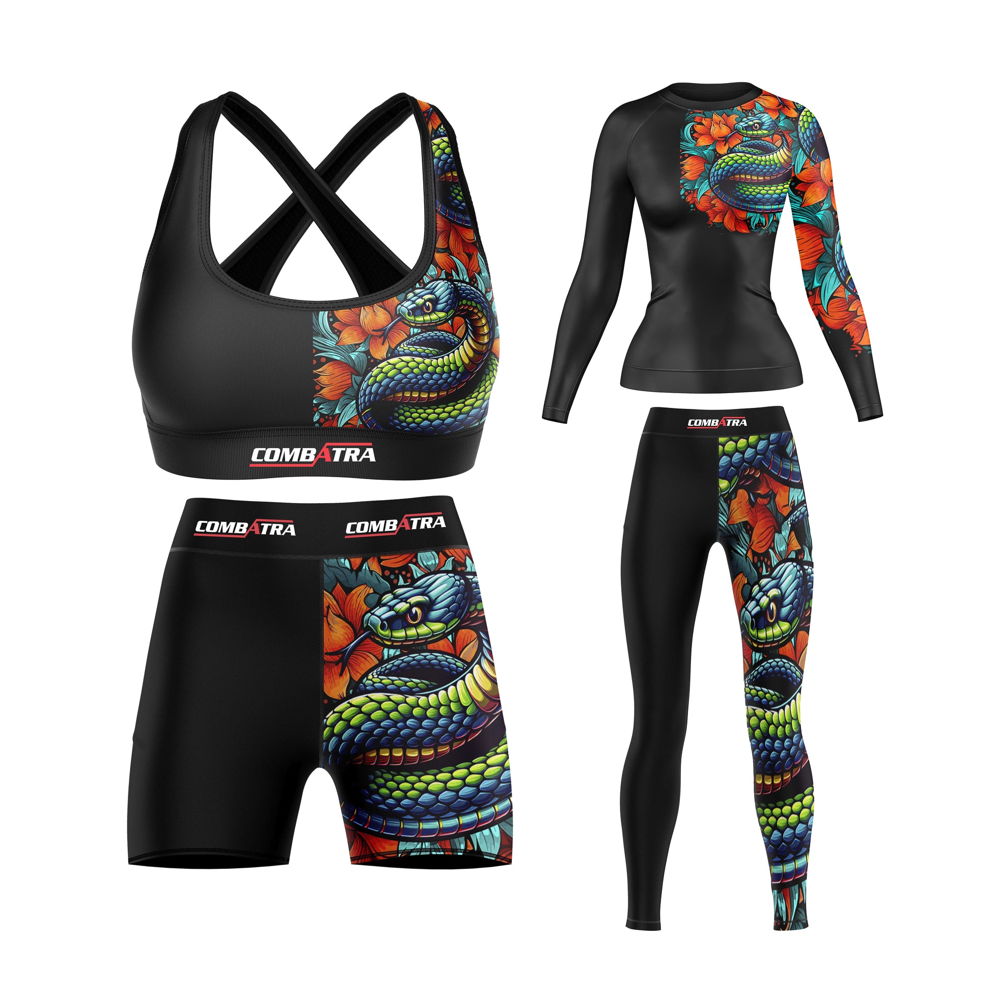 Venom Strike Compression Rash Guard For Women - Combatra