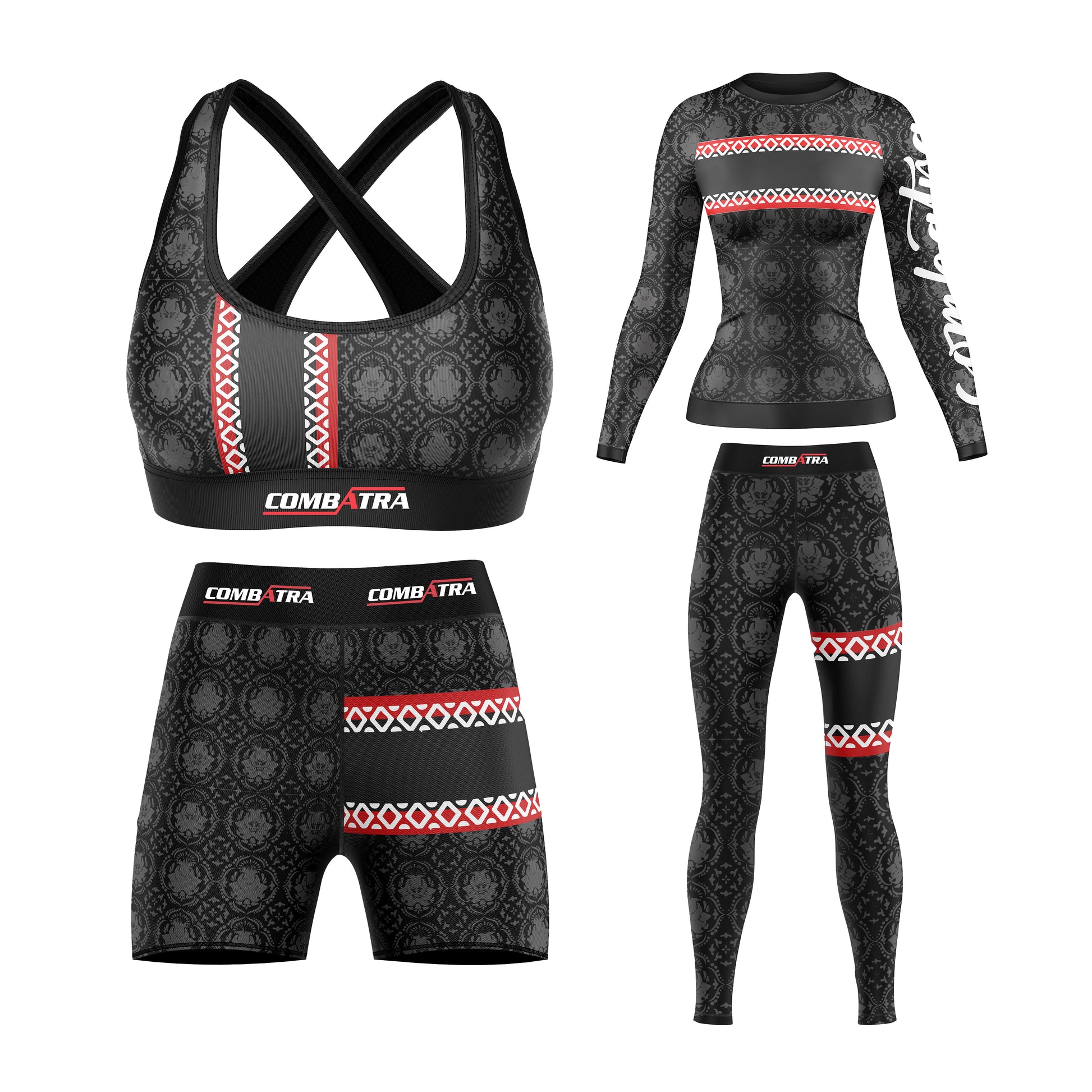 Red Reign Compression Rash Guard For Women - Combatra