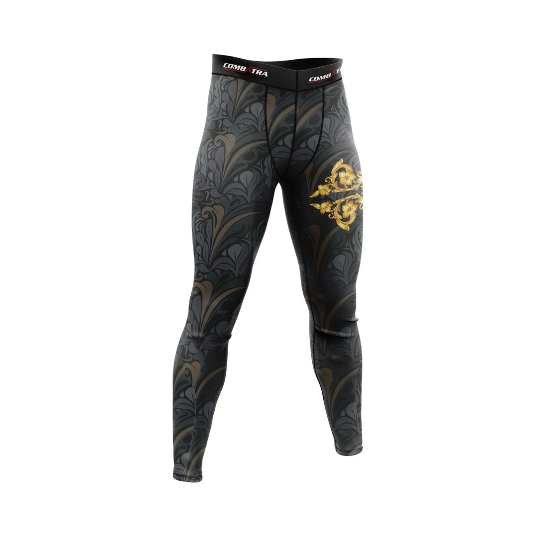 Golden Black Compression Pants - Compression Pants | Combatra