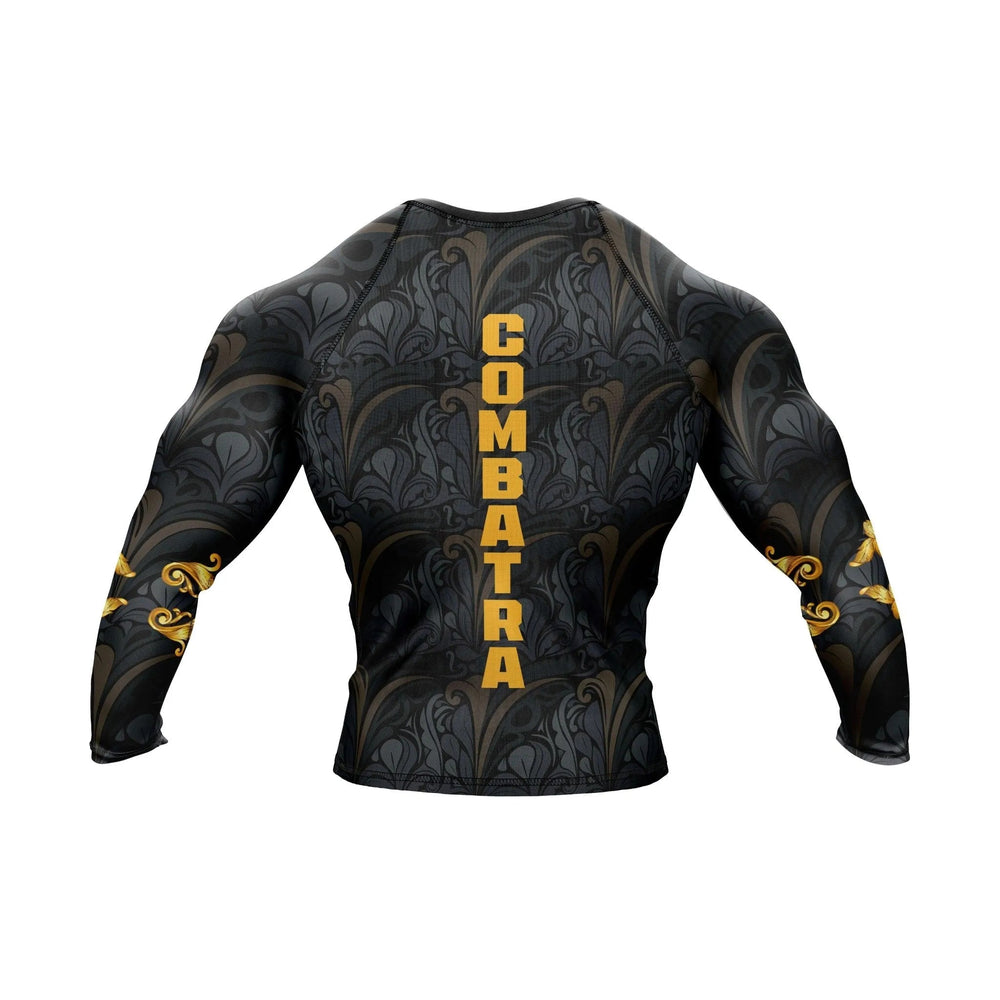 Golden Black Compression Rash Guard - Premium Rashguards | Combatra