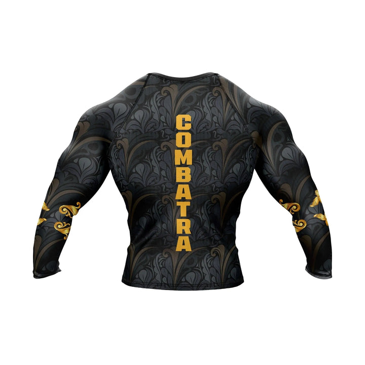 Golden Black Compression Rash Guard - Premium Rashguards | Combatra