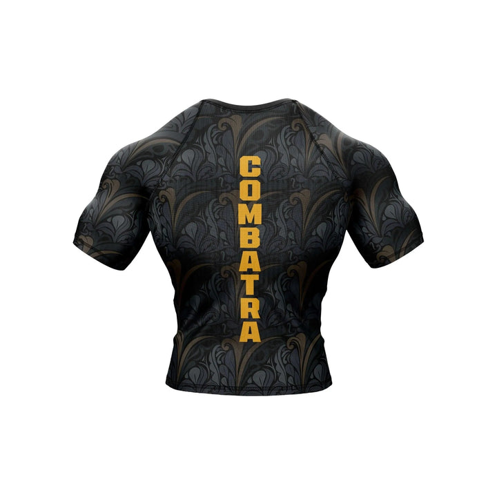 Golden Black Compression Rash Guard - Premium Rashguards | Combatra
