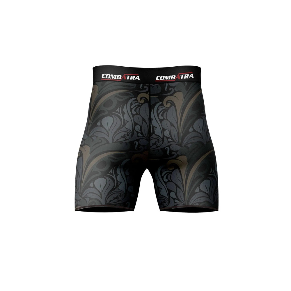 Golden Black Compression Shorts - Compression Shorts | Combatra