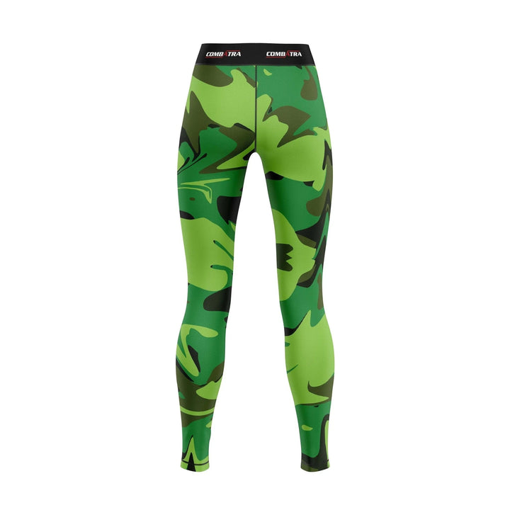 Green Battlefield Camo Compression Pants for Women - Compression Spats | Combatra