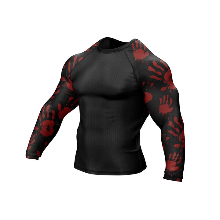 Hand printed Compression Rash Guard - Premium Rashguards | Combatra