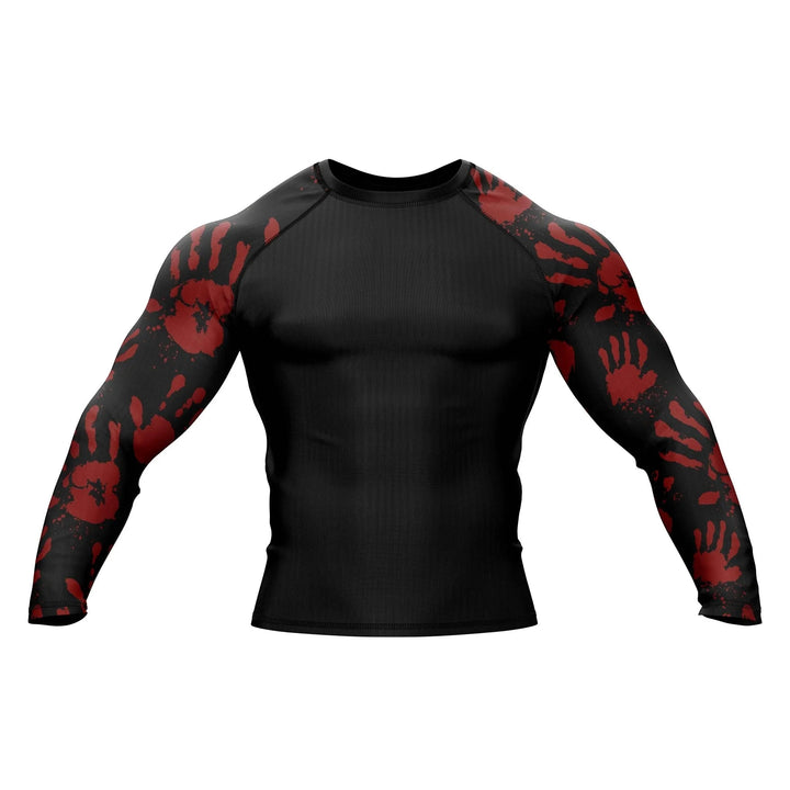 Hand printed Compression Rash Guard - Premium Rashguards | Combatra