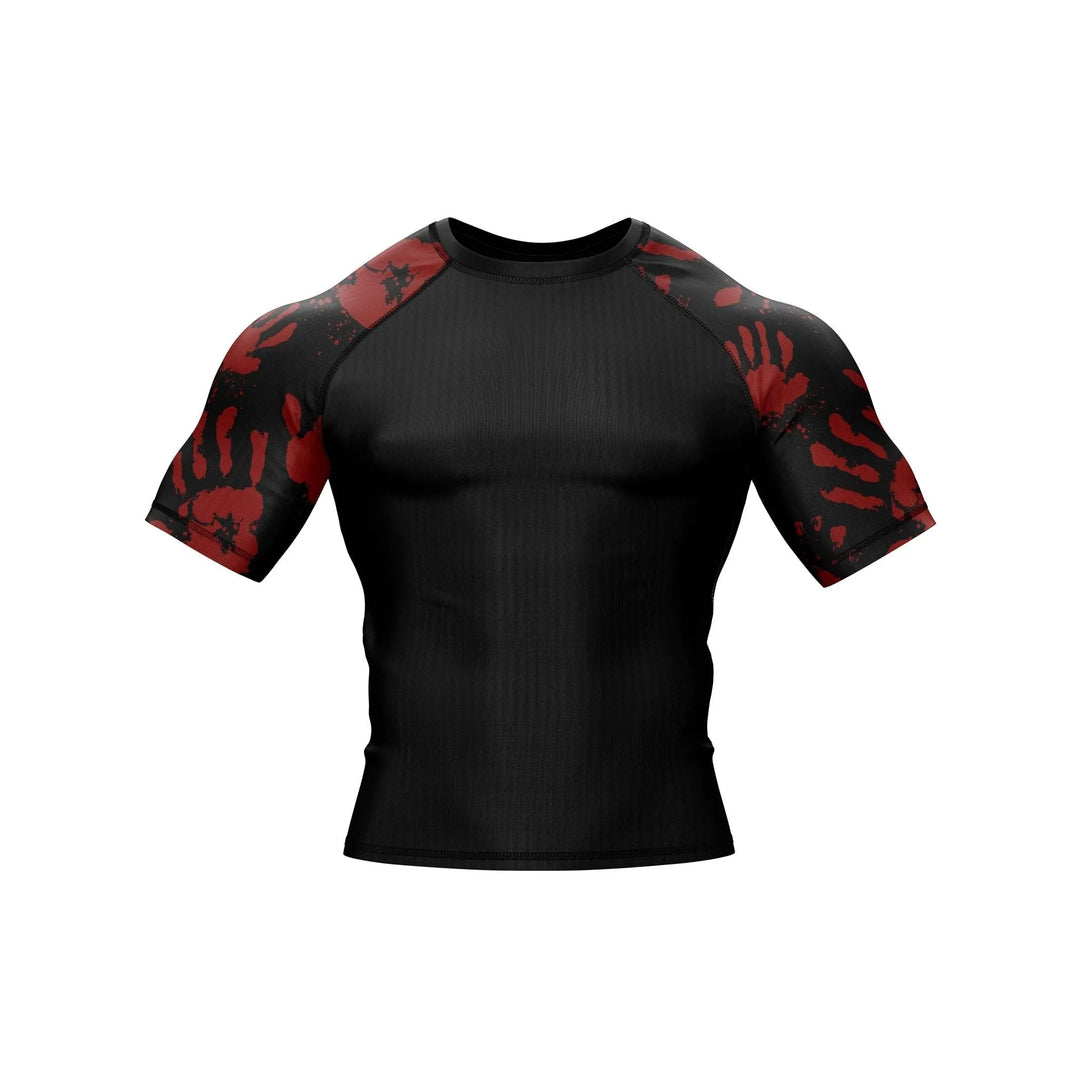 Hand printed Compression Rash Guard - Premium Rashguards | Combatra