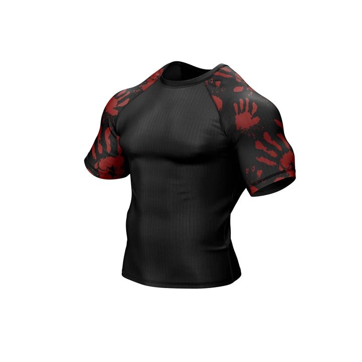 Hand printed Compression Rash Guard - Premium Rashguards | Combatra