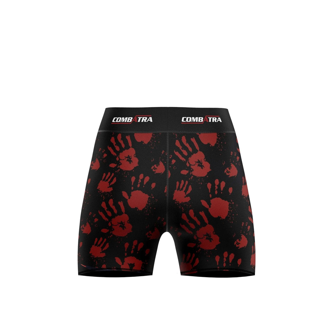 Hand printed Women’s Compression Shorts - Combat Shorts - Compression Shorts | Combatra