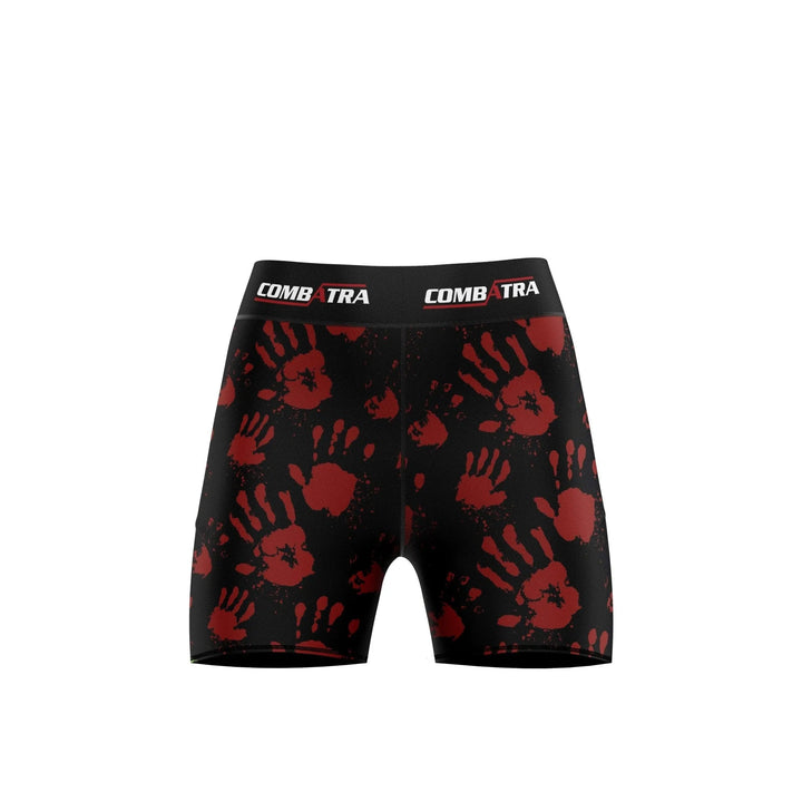 Hand printed Women’s Compression Shorts - Combat Shorts - Compression Shorts | Combatra