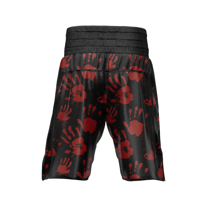 Handprint Black & Red Boxer Shorts - Boxing Shorts | Combatra