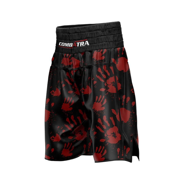 Handprint Black &amp; Red Boxer Shorts - Boxing Shorts | Combatra