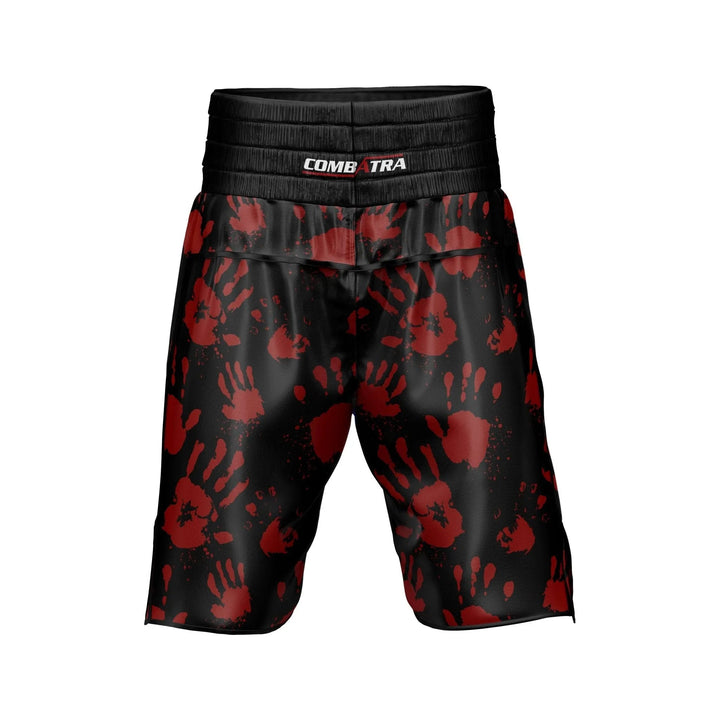 Handprint Black & Red Boxer Shorts - Boxing Shorts | Combatra
