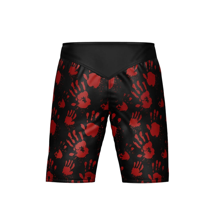 Handprint Red and Black MMA Shorts - MMA Shorts | Combatra