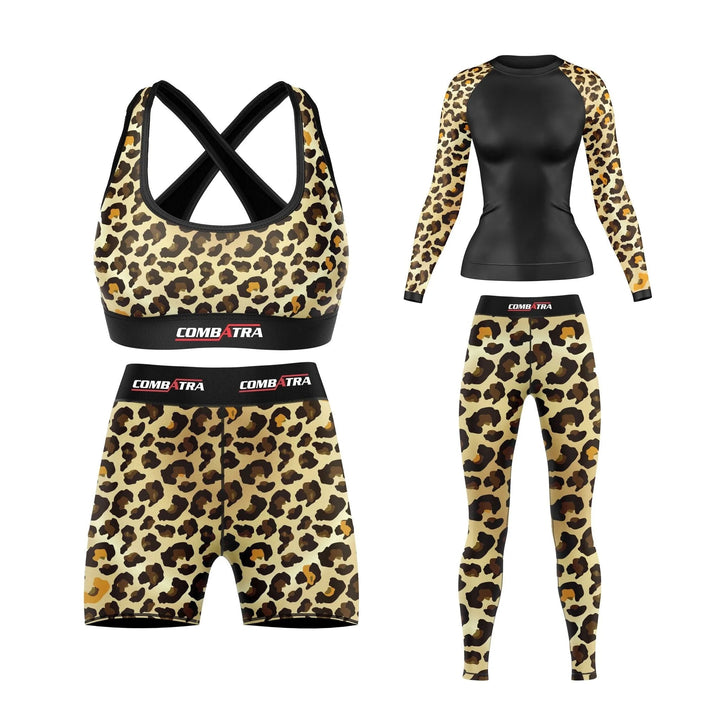 Leopard rage Compression Rash Guard For Women - Premium Rashguards | Combatra