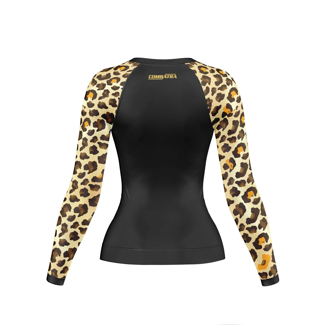 Leopard rage Compression Rash Guard For Women - Premium Rashguards | Combatra