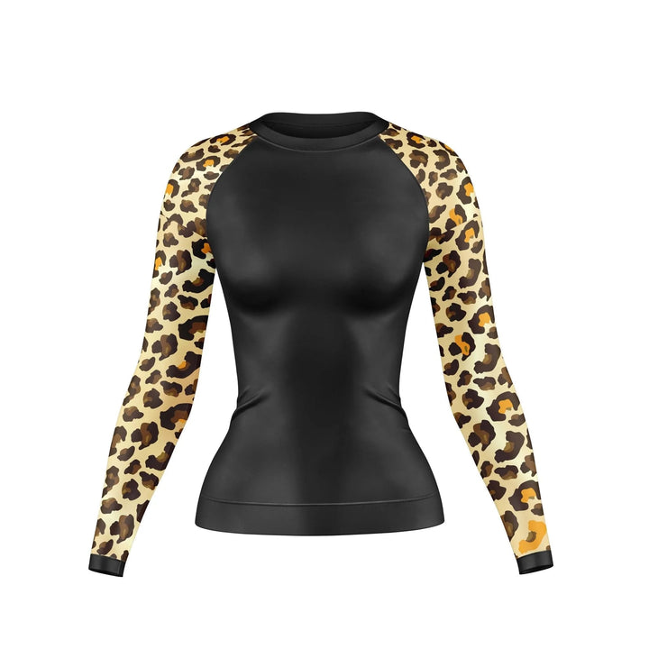 Leopard rage Compression Rash Guard For Women - Premium Rashguards | Combatra