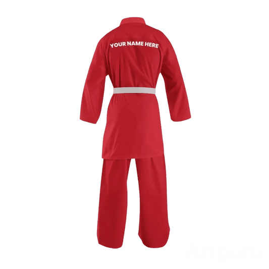 Lightweight Custom Red Karate Uniform 8 oz - Custom Karate Uniform | Combatra
